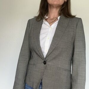 BROOKS BROTHERS Women Blazer SZ 6 Stellita Fit Loro‎ Piana Stretch Wool 1-Button